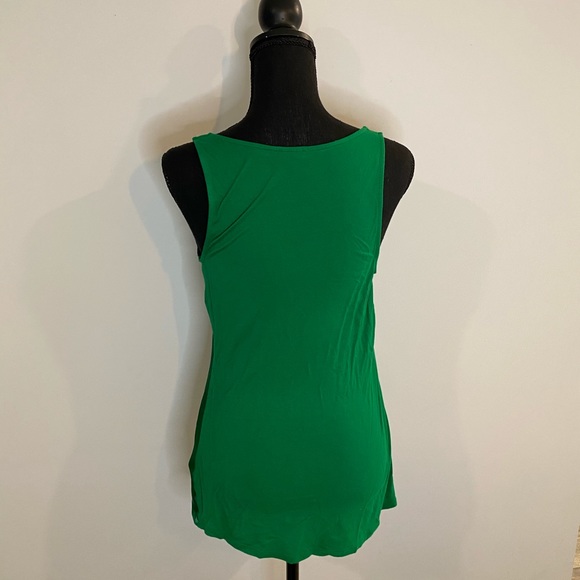 Fun Green Silky Sleeveless Top - Picture 4 of 6